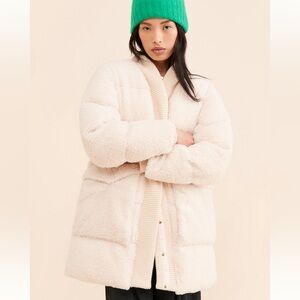 Varley Wynn Sherpa Puffer Cream Jacket
